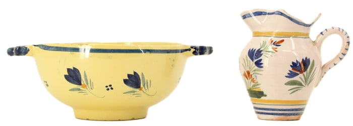 (2) Vintage Quimper Porcelain Pieces