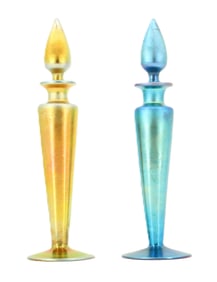 (2) Steuben Aurene Perfume Bottles - AS IS