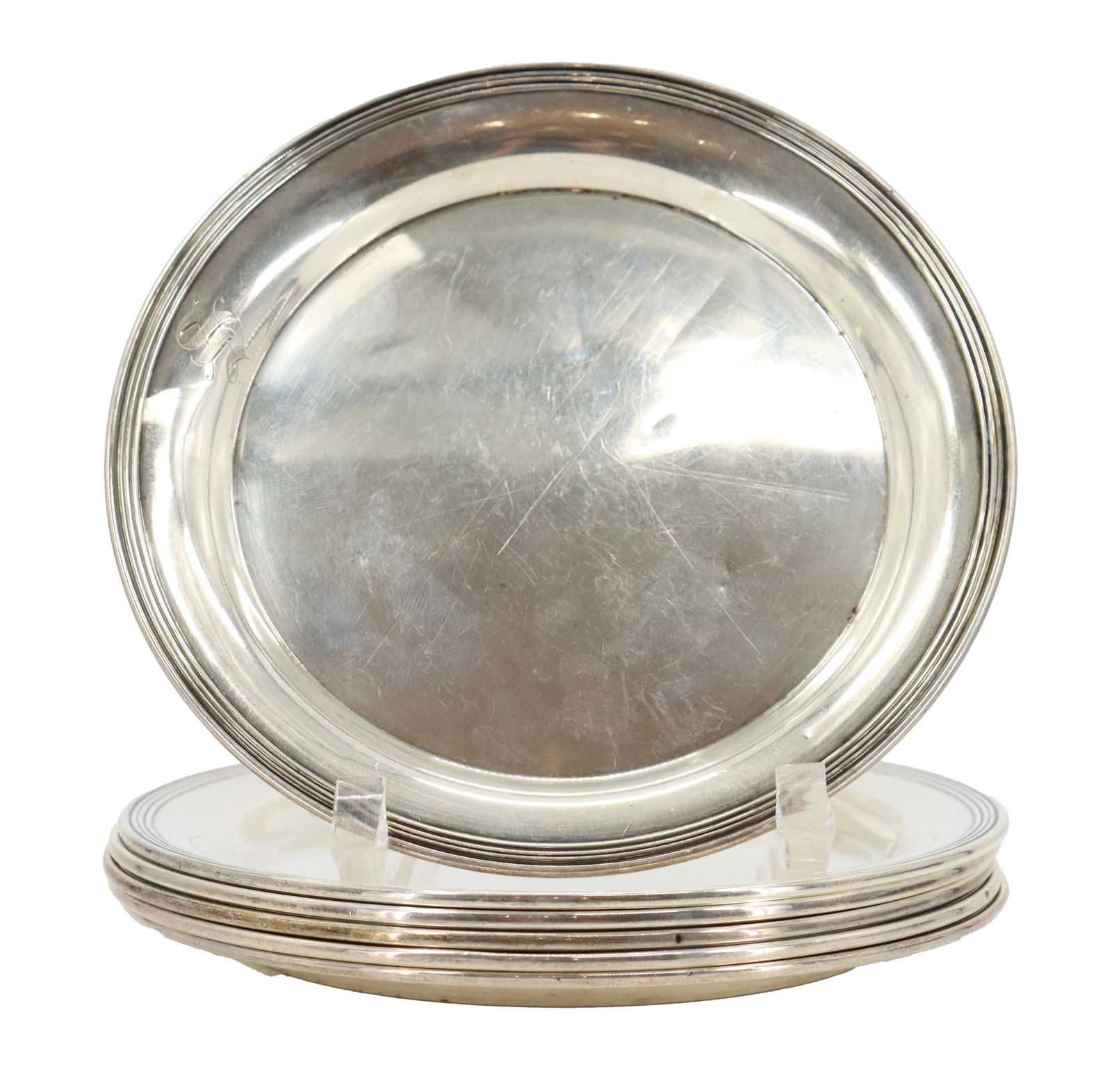 (6) Webster Company Sterling Silver Plates - 13.745 ozt. (1 of 9)