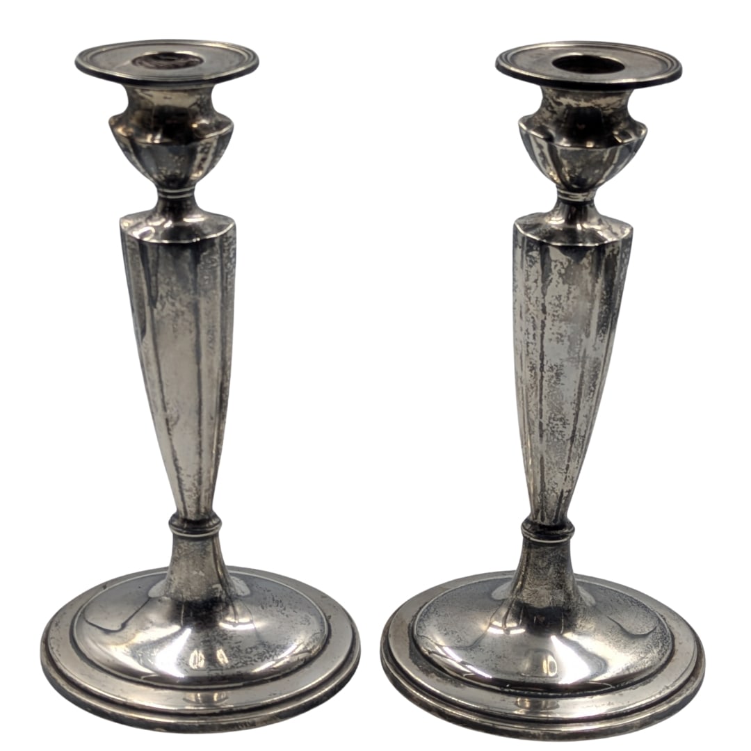 Pair of American Gorham Weighted Sterling Silver Candlesticks (1 of 6)
