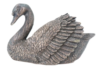 Sterling Silver Swan Paperweight