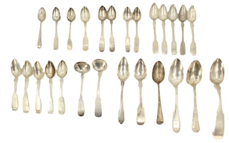 (26) Coin Silver Pieces of Flatware - 18.190 ozt.