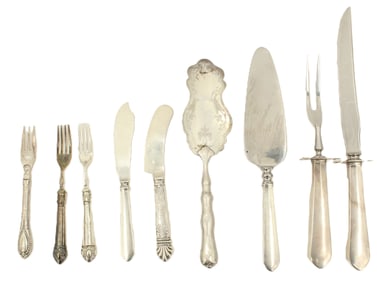 (9) Sterling Silver Flatware, Various Manufacturers - Gross 6.785 ozt.