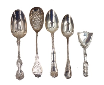 (5) Sterling Silver Spoons - Gross 8.805 ozt.