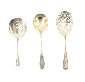 (3) Sterling Silver Serving Spoons - 6.22 ozt.