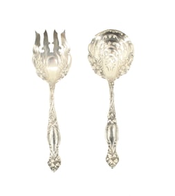 Antique International Silver Company Frontenac Sterling Spoon and Fork - 5.575 ozt