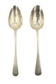 (2) English Sterling Silver Spoons - 3.660 ozt.