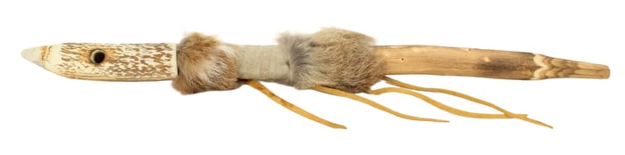 Cheyenne Carved Elk Horn Eagle Peace Pipe
