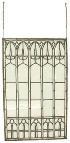 Antique Hanging Leaded Textured Glass Panel