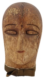 Antique Mannequin Wooden Head