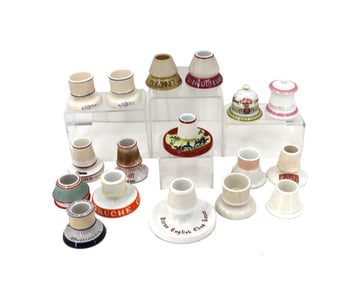 17) Ceramic Matchbox Holders and Starters