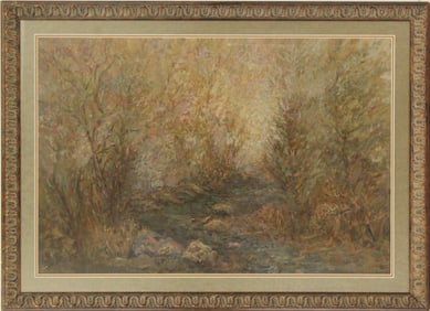 Oil on Masonite Impressionist Landscape