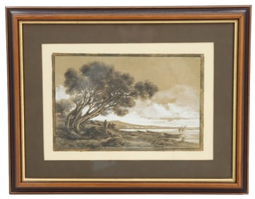 Irving Amen (1918-2011) American, Graphite Landscape