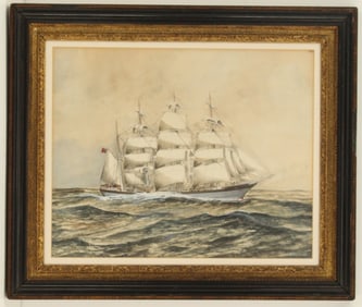 Nautical Print of the HMS Mashona
