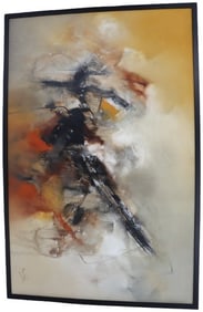 Signed Oil on Canvas Painting "Untitled Abstract"