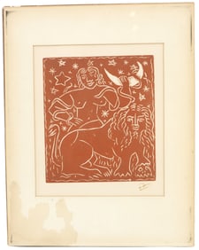 Andre Derain (1880-1954) French, Zodiac Woodblock Print