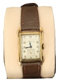 Wittnauer Stainless Steel Wristwatch with Leather Strap, AS IS