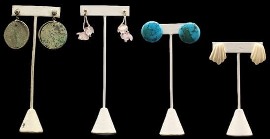 (4) Pairs of Costume Earrings