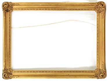 Antique Carved Wood Gilt Frame Finished Corner 33 x 44