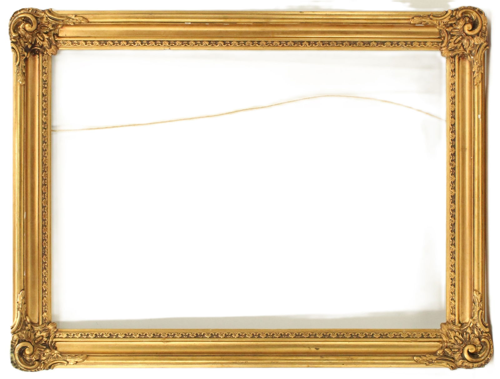 Antique Carved Wood Gilt Frame Finished Corner 33 x 44 (1 of 15)