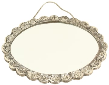 Middle Eastern 900 Silver Hanging Mirror
