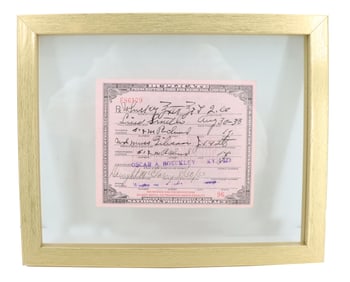 Framed 1933 Medicinal Liquor Prescription