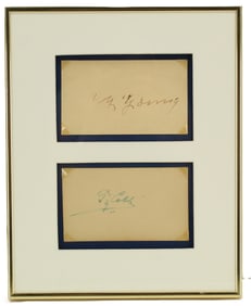 Framed Autographed Postcards - Cy Young & Ty Cobb