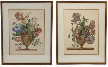 Ann K. Holman 20th Century Pair of Original Still Life Paintings in the 18th Century Style
