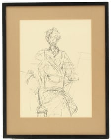 Alberto Giacometti (1901-1966) Swiss Lithograph Figure Study "Annette" from Derriere Le Miroir 127
