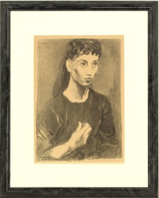 Rafael Soyer (1899–1987) Russian, Lithograph Portrait