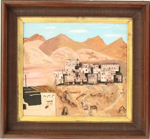 Suzanne Marshall (20th Century) Native American, Assemblage Art Landscape