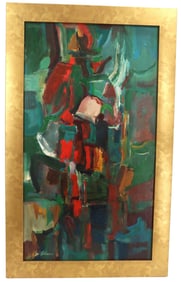 Syd Solomon (1917-2004) American, Abstract Oil on Masonite