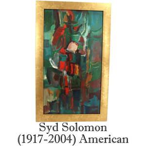 Syd Solomon (1917-2004) American, Abstract Oil on Masonite