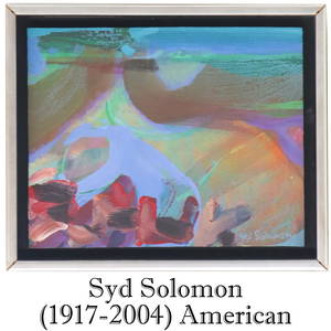 Syd Solomon (1917-2004) American, Acrylic on Mounted Stock "Coastal Swirl"