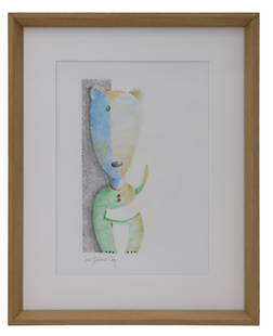 Jorge Blanco (Born 1945) American, Original Drawing: Jorge Blanco (Born 1945) American, Original Drawing. Signed and dated along bottom. 2024. Depicts a colorful animal in center. Overall Size: 20 1/2 x 16 1/2 in. Sight Size: 14 x 10 in. Frame