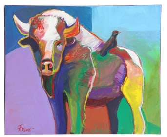 Malcolm Furlow (1946-2023) American, Bison Acrylic on Canvas
