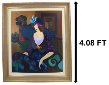 Itzchak Tarkay (1935-2012) Israeli, Original Oil on Canvas