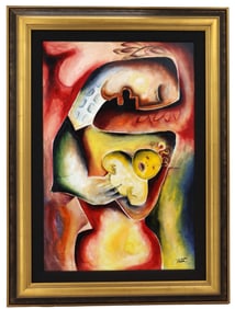 Alexandra Nechita (Born 1985) American/Romanian, Cubist Original Acrylic on Canvas