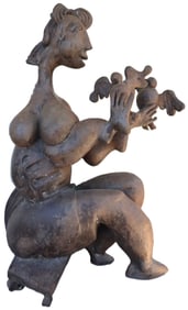 Alexandra Nechita (Born 1987) American, Monumental Bronze Cubist Sculpture