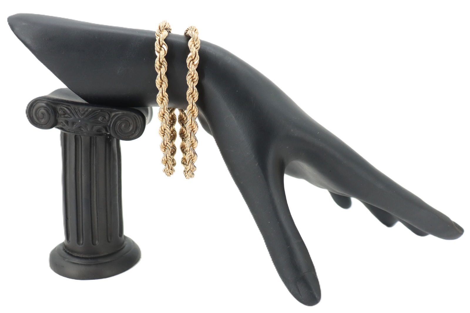 Marked 14k Gold Double Rope Bracelet - Gross 38.4 g. (1 of 13)