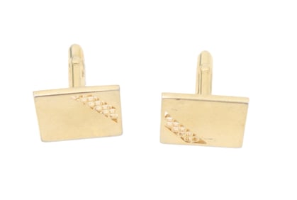 Pair of Vintage Swank Tested 10K Gold Cufflinks - Gross 12.5 g.