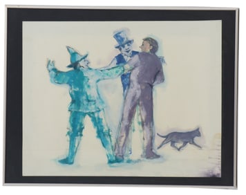 Joseph Jeswald (1927–2009) American, Oil on Canvas Impressionist Figural Sketch