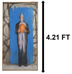 Joseph Jeswald (1927–2009) American, Oil on Canvas Figural Portrait, "Wizard"