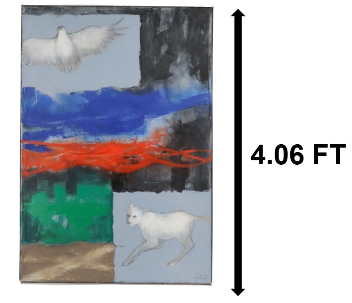 Joseph Jeswald (1927–2009) American, Oil on Canvas Abstract Collage (1 of 17)