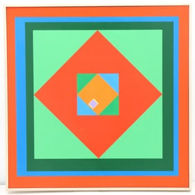 Darrel Crisp 1983 Oil on Canvas Geometric Abstraction