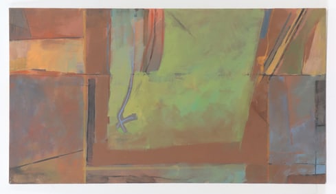 Darrell Crisp (2oth Century) American, Signed Abstract Oil on Canvas