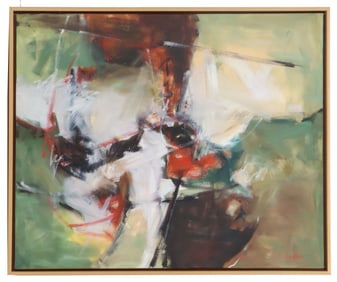 Eva Carter (Born 1941) American, Oil on Canvas Abstract Impressionist