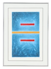 Jane Allensworth (1937–2023) American, Acrylic on Paper Abstract "Sunflower Yellow"