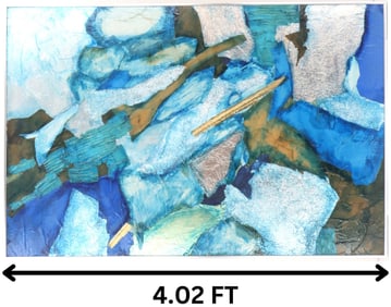 Barbara Levine (20th Century) American, Large Mixed Media Abstract Composition