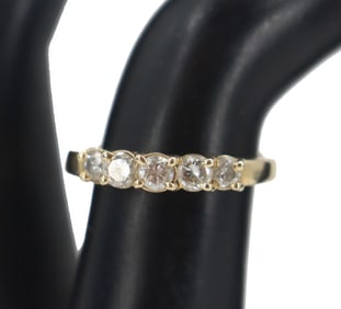 14k Gold and Diamond Ring - Gross 2.4 g.